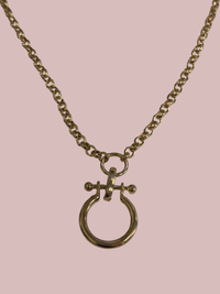 Golden Carabiner Chain Link Necklace