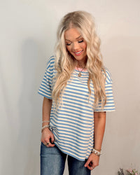 Sunday Sail Striped Top - Blue