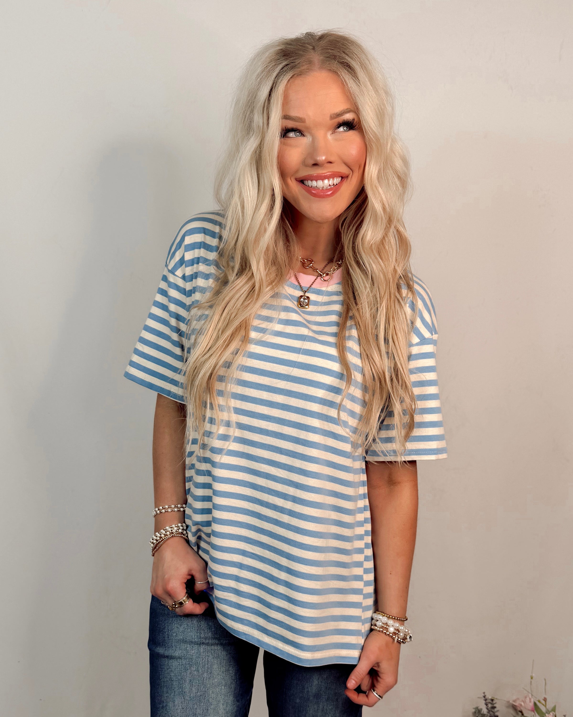 Sunday Sail Striped Top - Blue