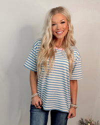 Sunday Sail Striped Top - Blue