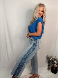 Bayside High Rise Wide Leg Jeans - Light Combo