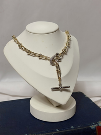 14K Gold Plated Signature Linked Toggle Necklace