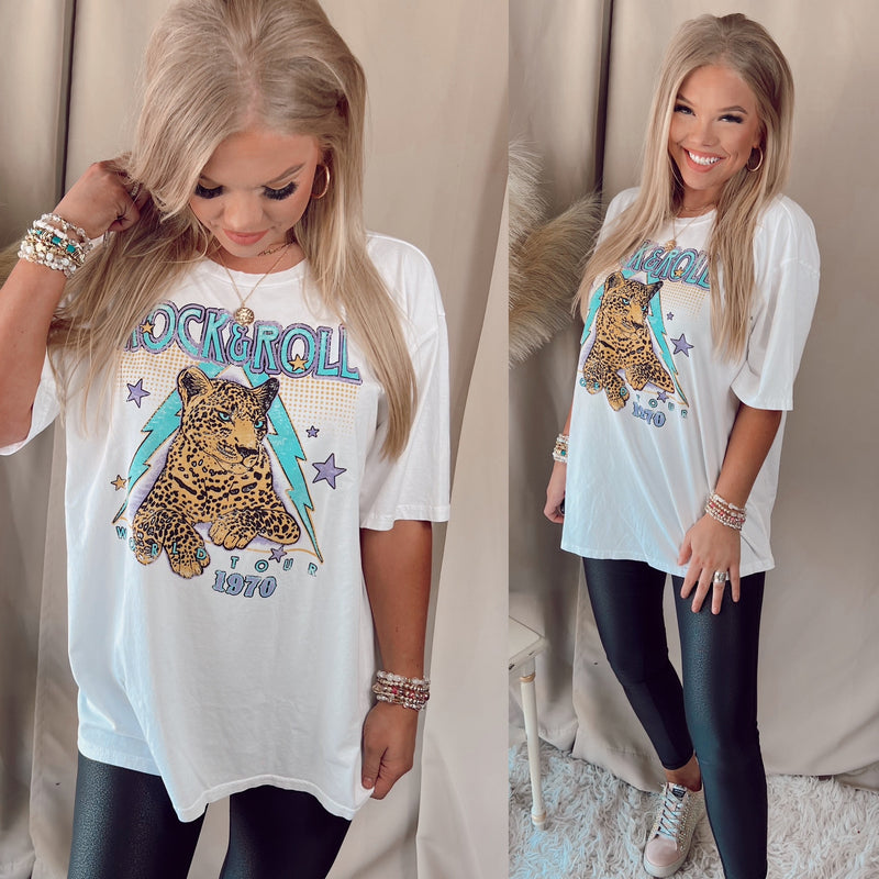 Rock & Roll 1970 Oversized Graphic Tee