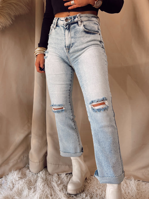 Remy High Rise Straight Leg Jeans
