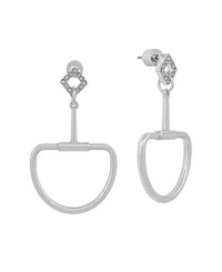 Sculpted Spark Stirrup Earrings