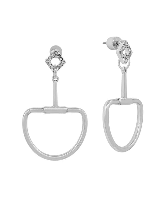 Sculpted Spark Stirrup Earrings