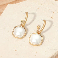 Gleam & Glow Hoop Earrings w/ Charm