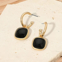 Gleam & Glow Hoop Earrings w/ Charm