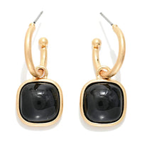 Gleam & Glow Hoop Earrings w/ Charm