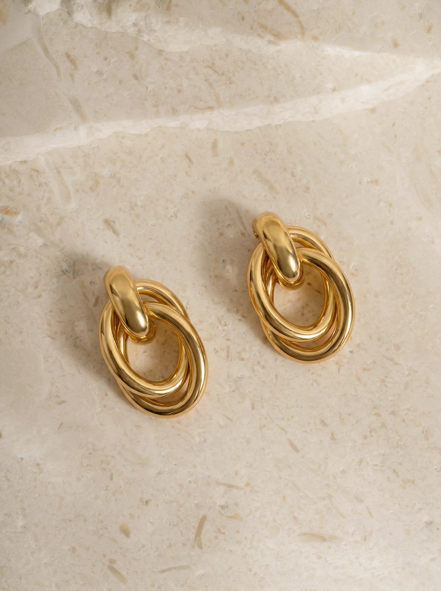 Everlinked Gold Twist Post Earrings