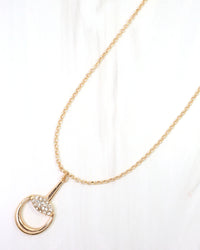 Gilded Glory Horsebit Pendant Necklace