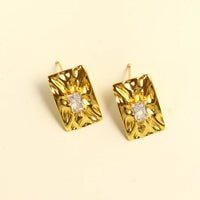 Molten Muse Gold Post Earrings