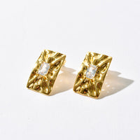 Molten Muse Gold Post Earrings