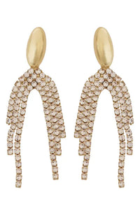Crystal Cascade Rhinestone Dangle Earrings