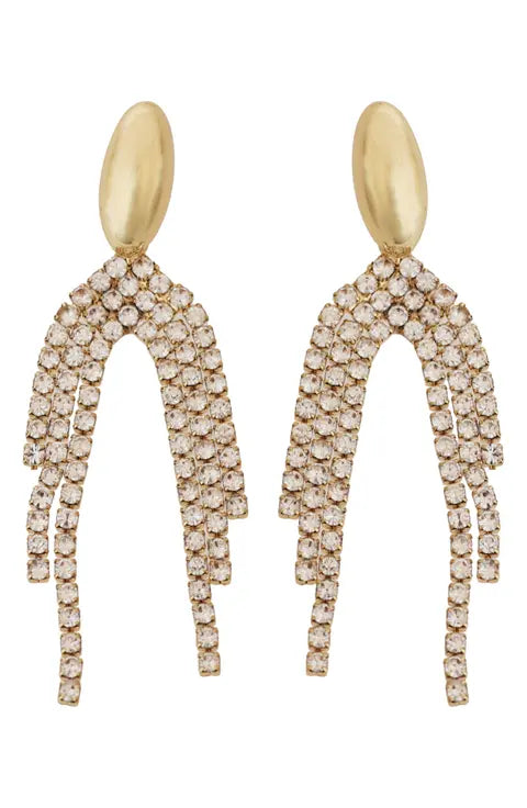 Crystal Cascade Rhinestone Dangle Earrings