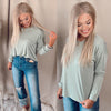 Everly Everyday Basic Long Sleeve Top- Mint