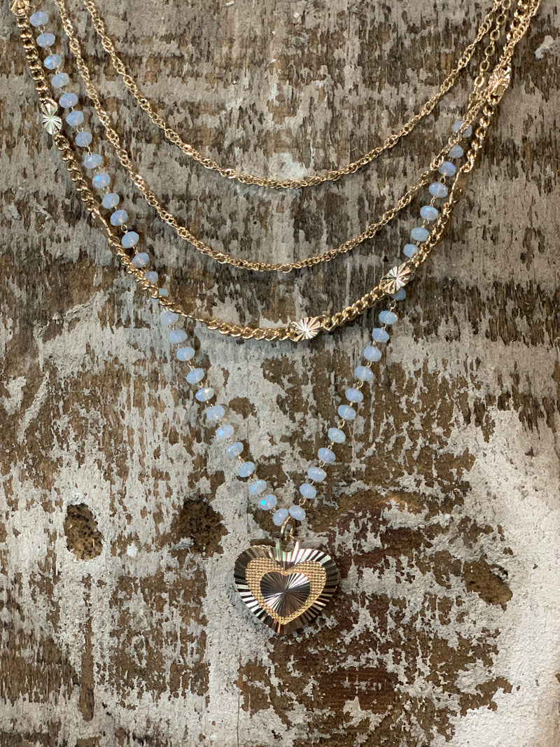 Heart on Fire Layered Necklace