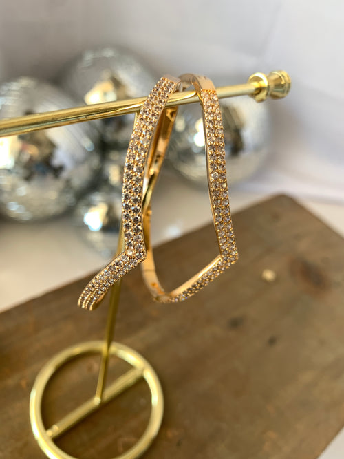 Valentina Gold Plated CZ Bangle Bracelet