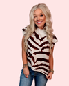 Legacy Stripes Printed Mock Neck Knit Top