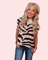 Legacy Stripes Printed Mock Neck Knit Top