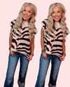 Legacy Stripes Printed Mock Neck Knit Top