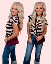 Legacy Stripes Printed Mock Neck Knit Top