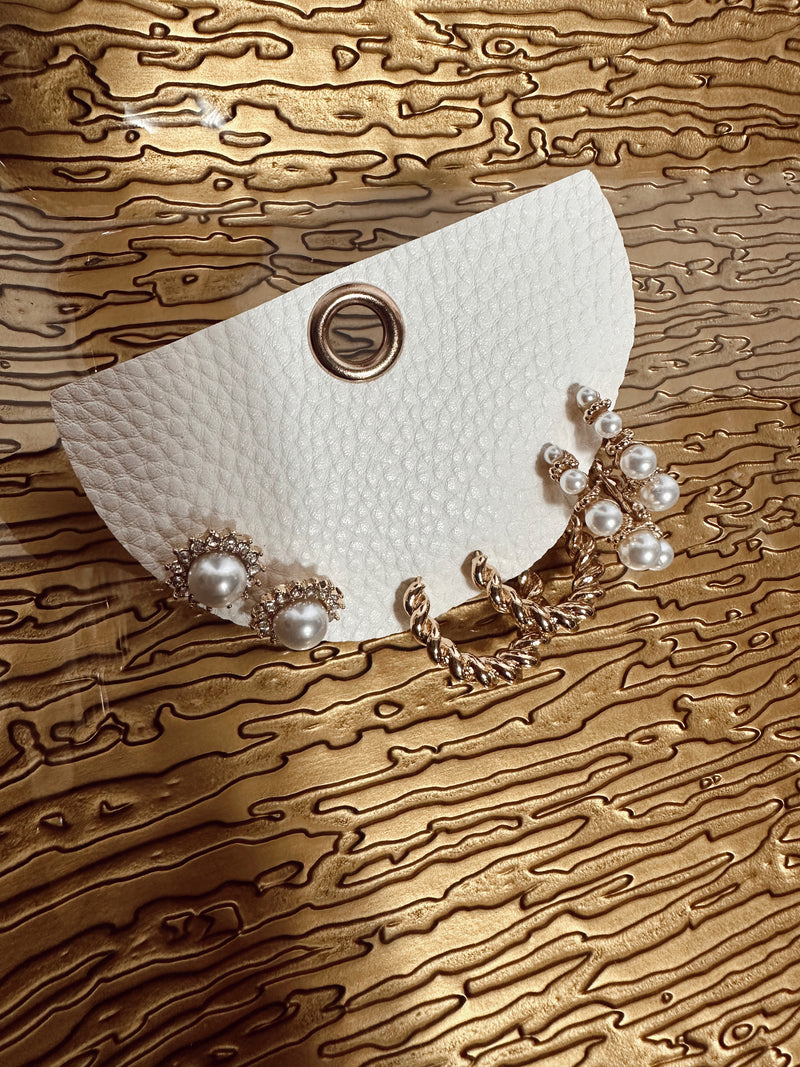 Set Of 3 Pearl Earrings- Gold