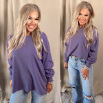 Comfortably Cool Everyday Basic Long Sleeve Top - Wisteria