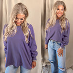 Comfortably Cool Everyday Basic Long Sleeve Top - Wisteria