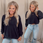 Comfortably Cool Crew Neck Sweater - Black
