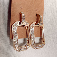 Charming Chain Link Rhinestone Earrings