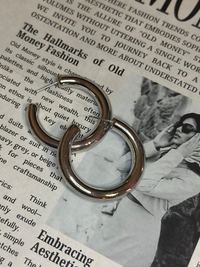 Classic Style Post Hoop Earrings