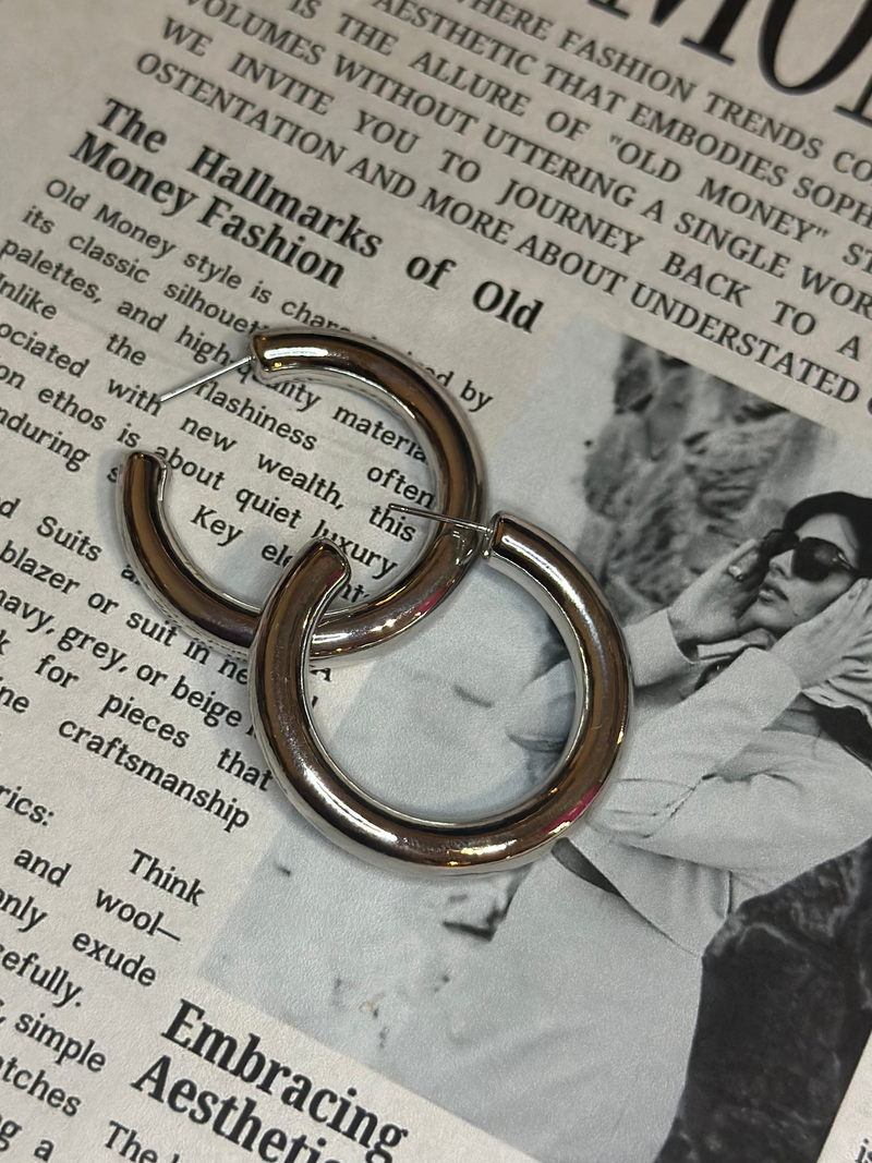 Classic Style Post Hoop Earrings