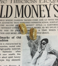 14K Gold Dipped Ribbed Dome Post Earrings