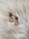 Mini Roman Square Earrings