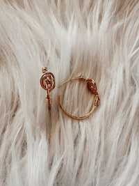 Tie The Knot Gold Hoops