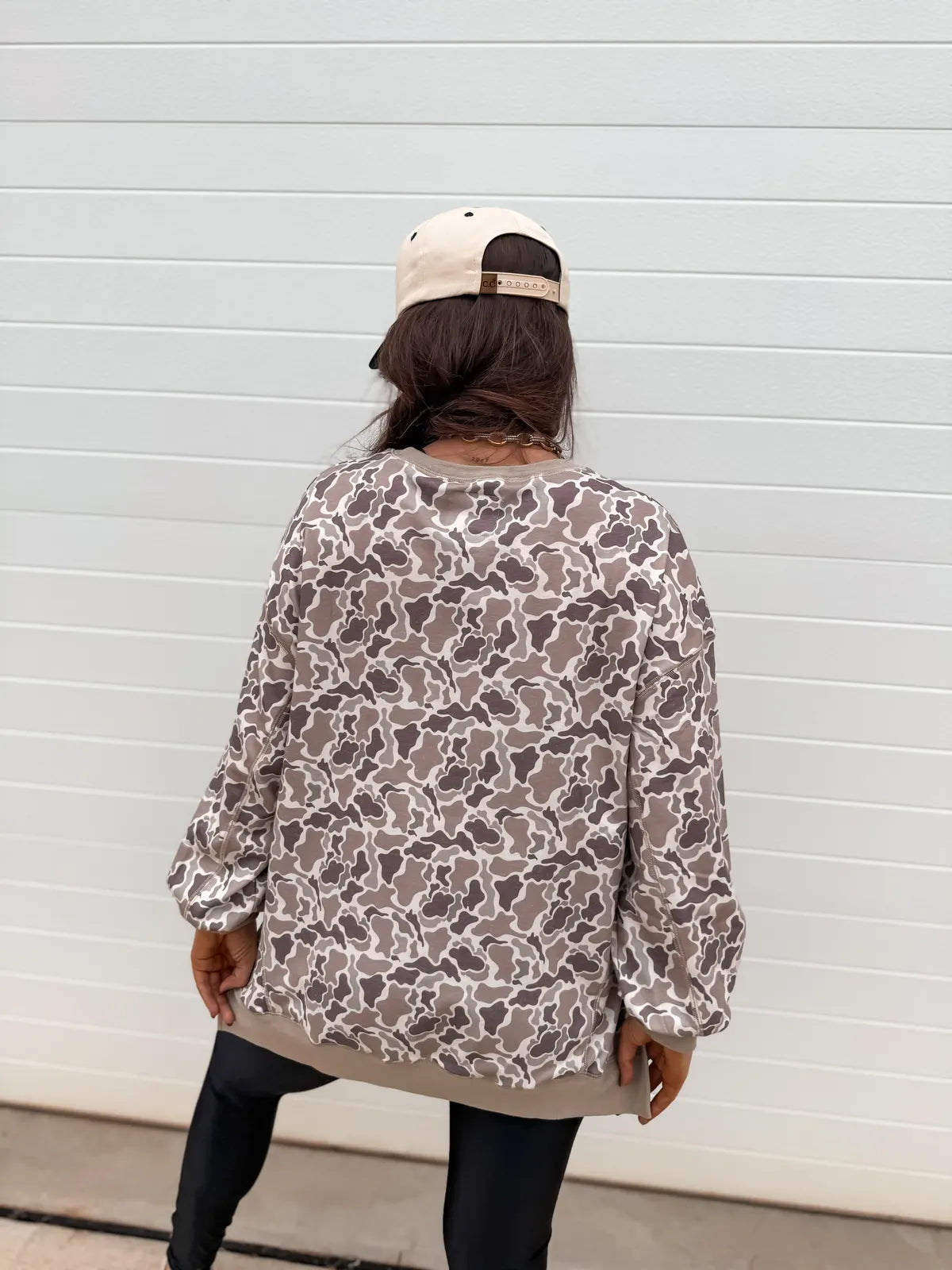 Refined in The Blind Duck Camo Oversized Pullover