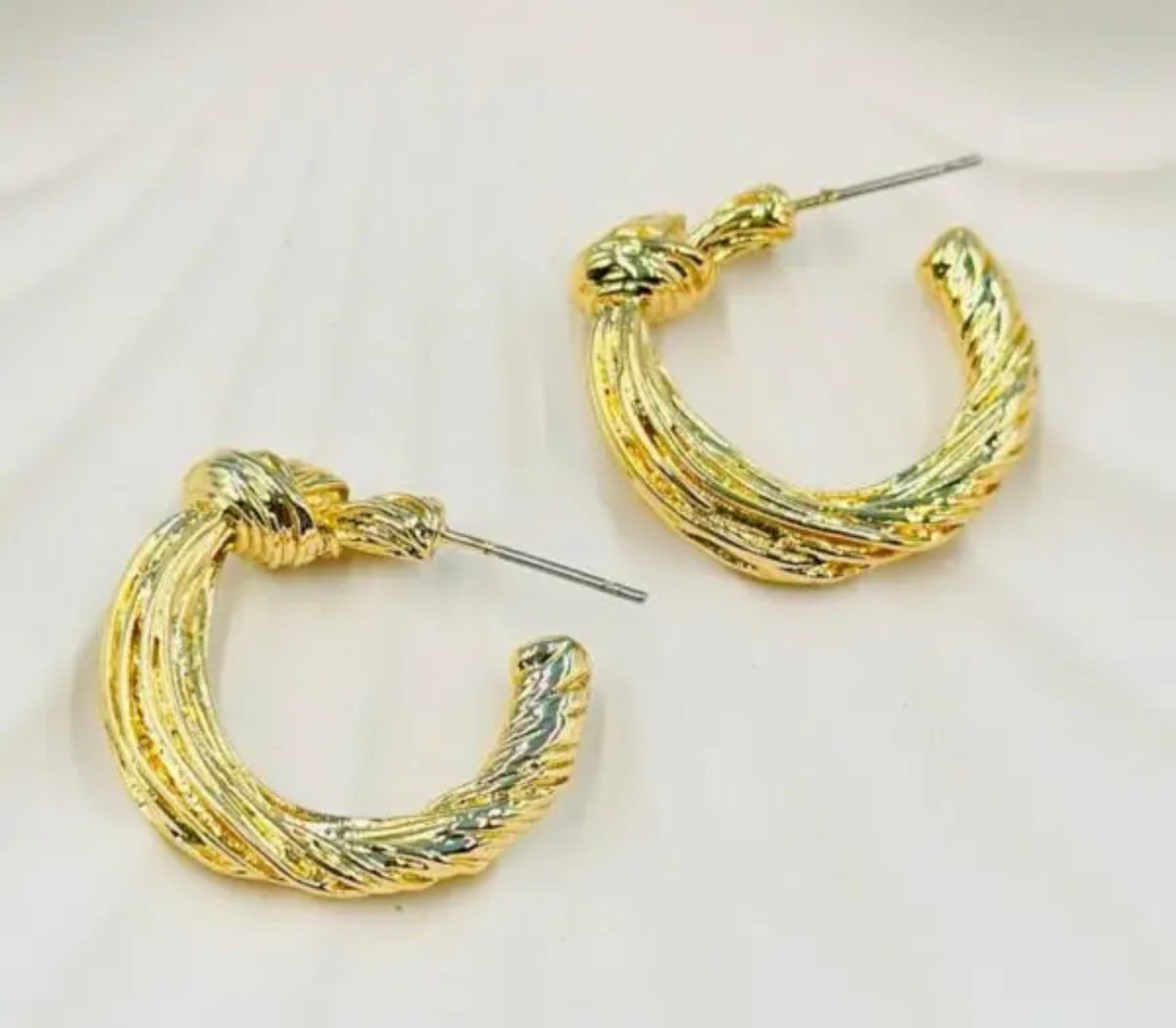 Textured Hoop Earrings