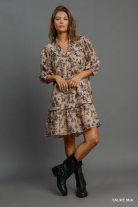 Lexington Landscape Floral Midi Dress