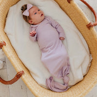 Copper Pearl Newborn Knotted Gown - Lily