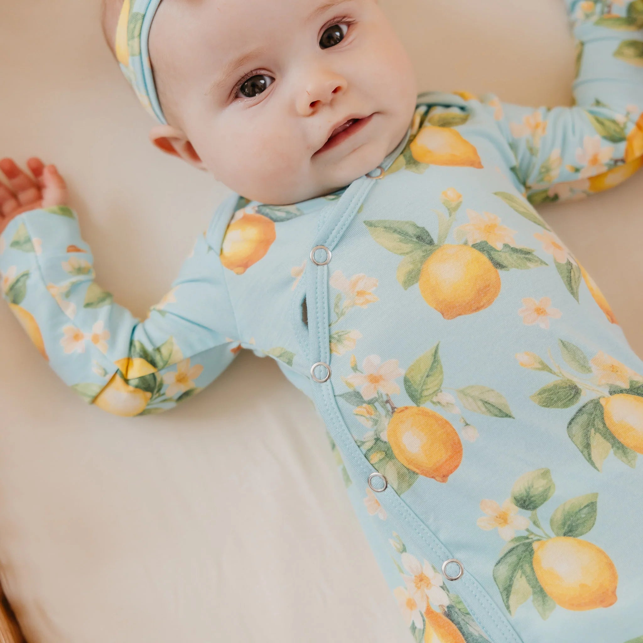 Copper Pearl Newborn Knotted Gown - Melody
