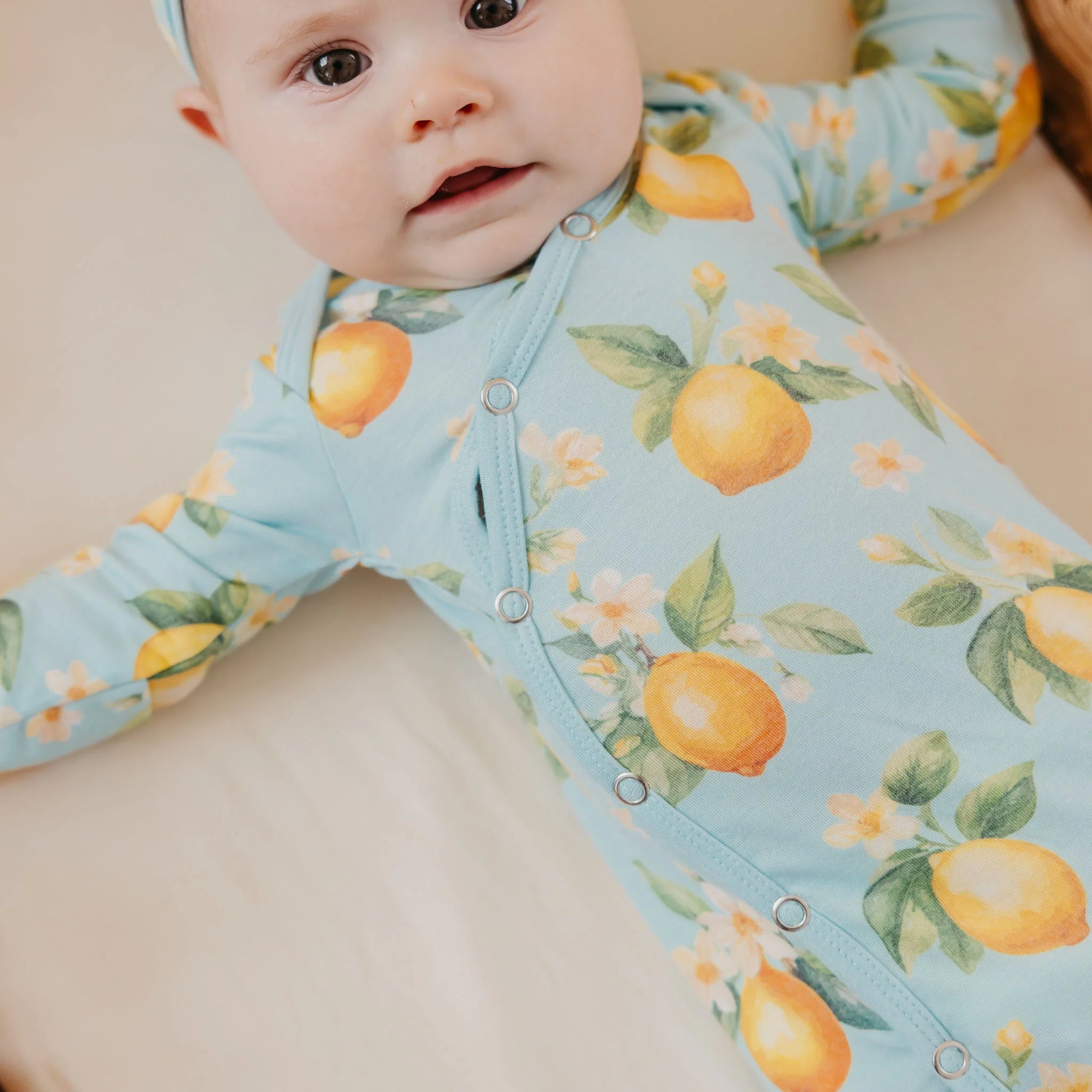Copper Pearl Newborn Knotted Gown - Melody