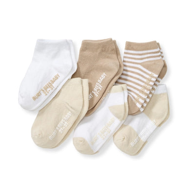 Solid & Stripes Organic Cotton Baby Ankle Socks 6 Pack 3-12 Month