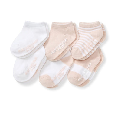 Solid & Stripes Organic Cotton Baby Ankle Socks 6 Pack 3-12 Month