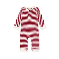 Baby Red Stripe Thermal Jumpsuit