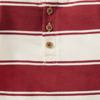 Holiday Striped Henley Jumpsuit