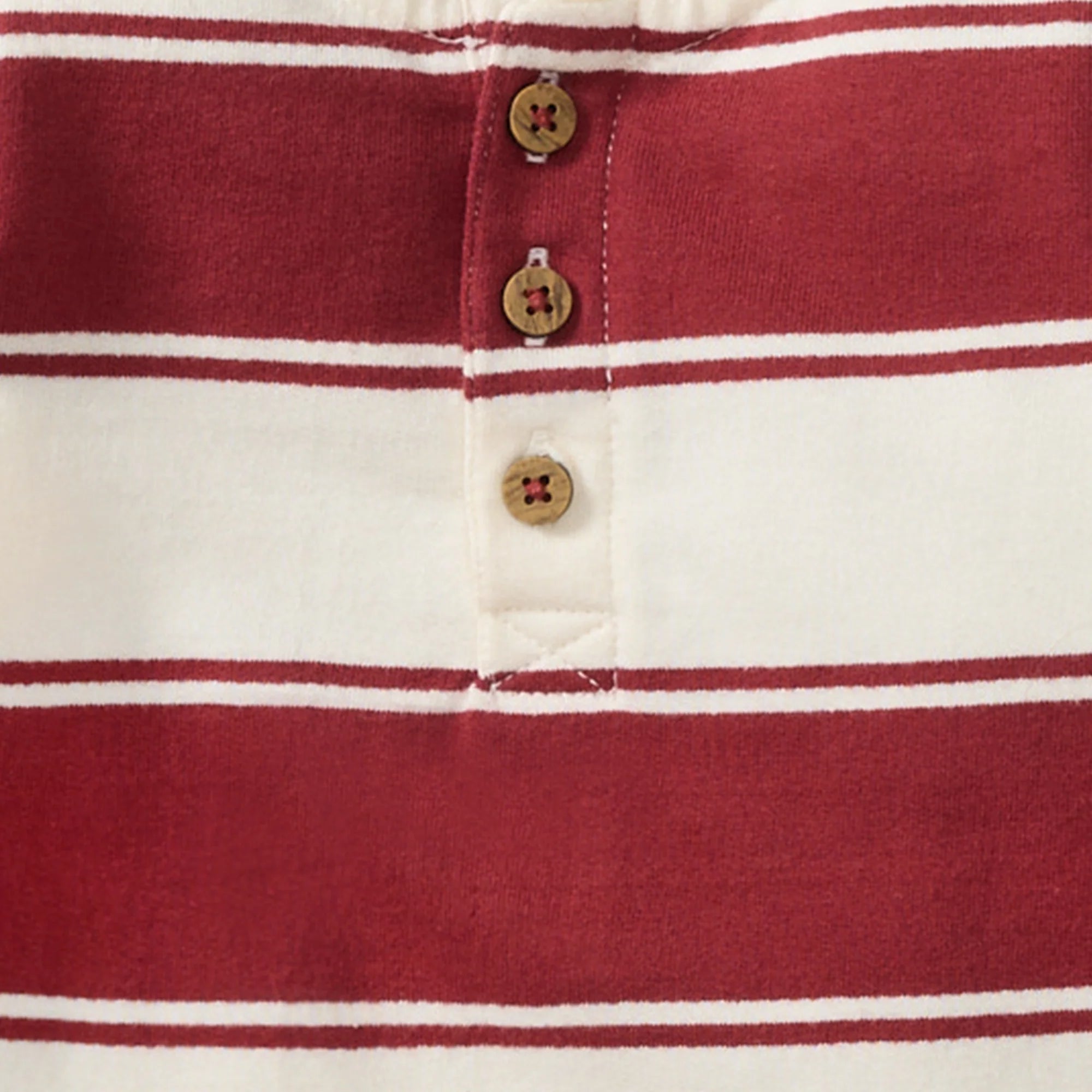 Holiday Striped Henley Jumpsuit