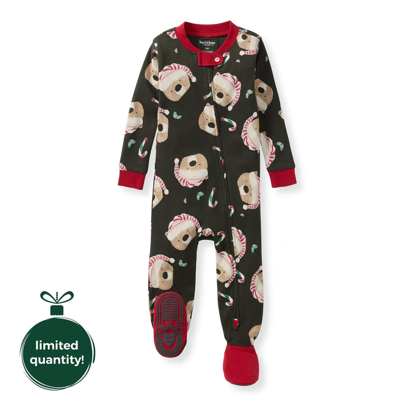 Candy Cane Bears Sleep + Play Footie