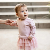 Organic Toddler Girls Ruffle Detailed Sweater Dress