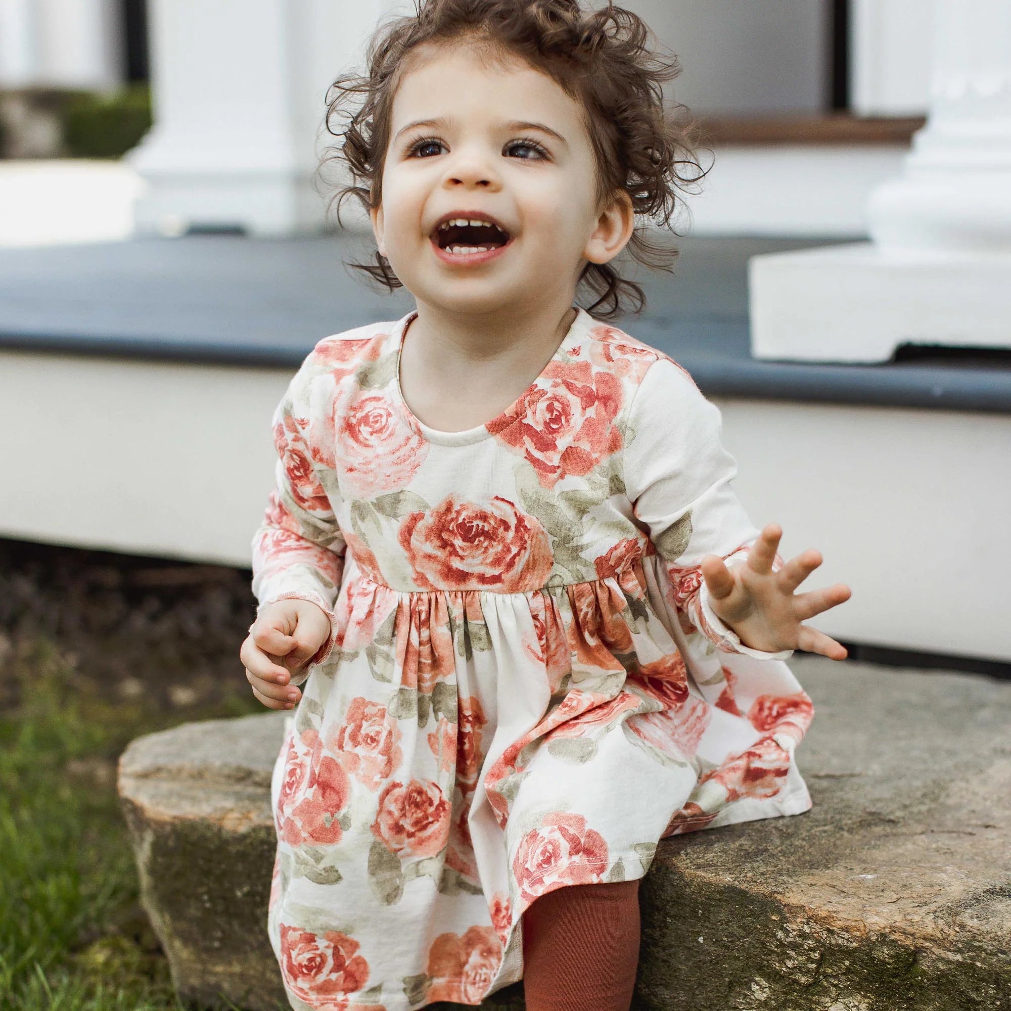 Girls 2-Piece Autumn Rose Tunic & Leggings Outfit Set